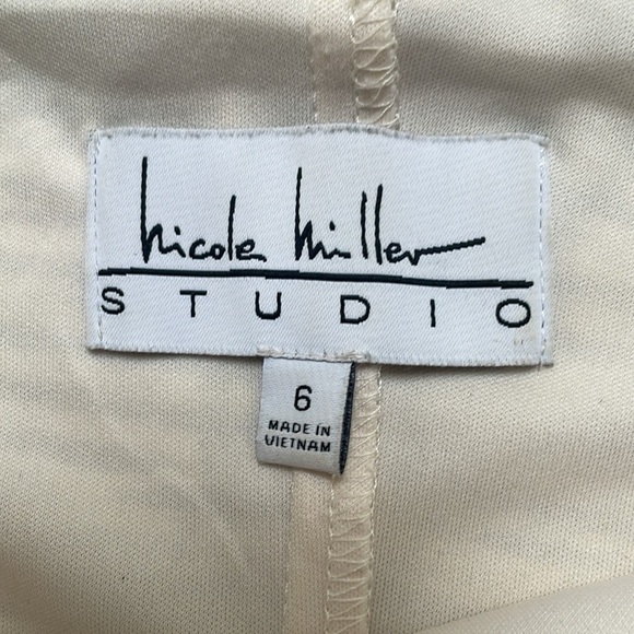 Nicole Miller Studio floral shift shirt mini dress US6 shortsleeve - Picture 5 of 12